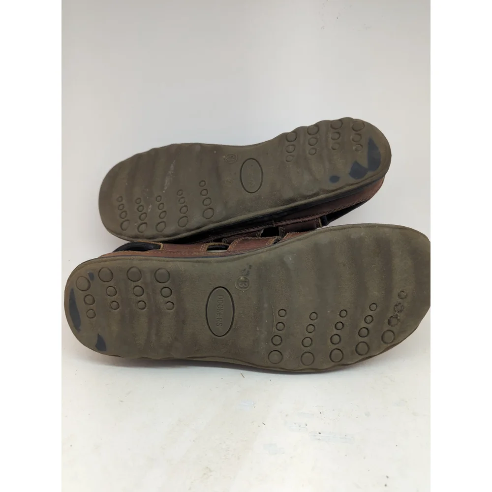 Men's Dockers Leather Fisherman Sandals Size 13M Brown